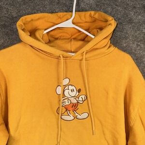 Vintage Mickey Mouse Hoodie - Classic Disney‎ Style Small Gold & White